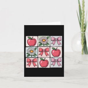Cartão Camisa da Escola Flor de Arco Cute Rosa Volta à Es