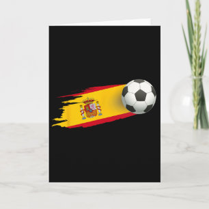 Cartão Camisa da Seleção Espanhola de Futebol com Bandeir