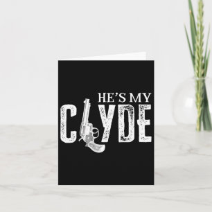 Cartão Camisa de amor de casal combinando Bonnie Clyde no