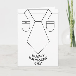 Cartão Camisa de Arte de Linha do Dia dos Pais Gravata Fo