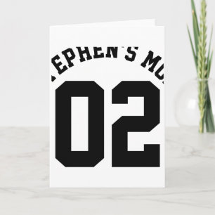 Cartão Camisa de Baseball Personalizada com Nome da Crian