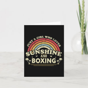 Cartão Camisa De Boxing. Apenas Uma Menina Que Ama O Sol