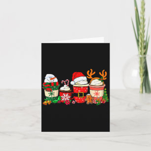 Cartão Camisa de café de Natal fofa floco de neve veado P
