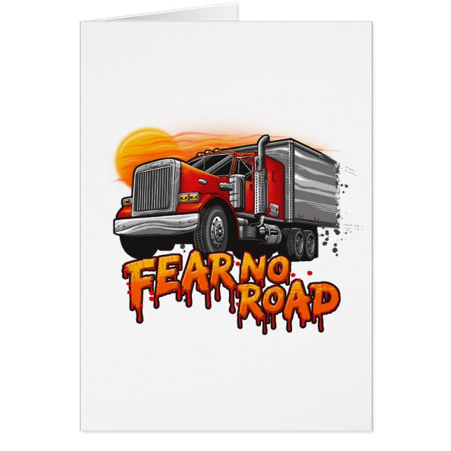 Cartão Camisa de Caminhoneiro - Sem Medo da Estrada (Frente)