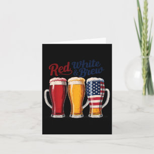 Cartão Camisa De Cerveja Vermelha Branca E Cerveja Engraç