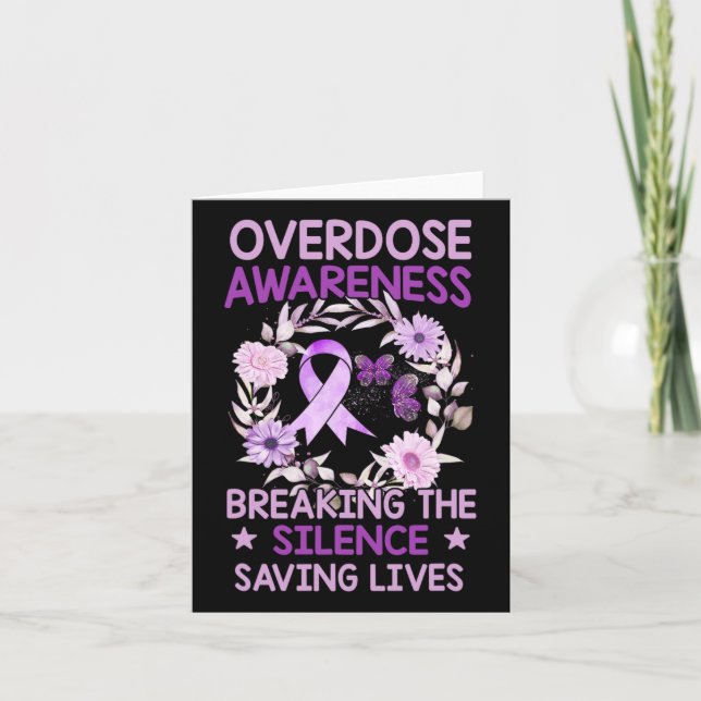 Cartão Camisa de conscientização sobre overdose mulheres  (Frente)