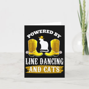 Cartão Camisa De Dança De Linha Engraçada Gato Pover Coun