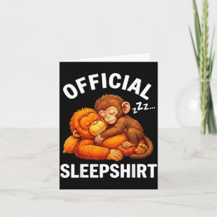 Cartão Camisa de dormir animal fofo soco macaco de pelúci