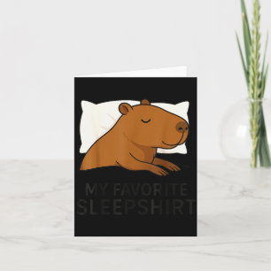 Cartão Camisa de dormir favorita do capivara Roupas de do