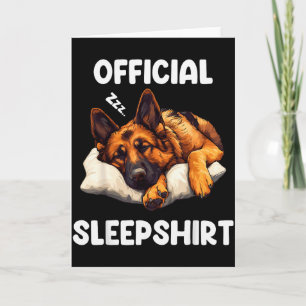 Cartão Camisa de dormir Pastor Alemão Amante de Cachorro 