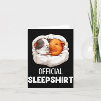 Cartão Camisa de dormir Sleeng Guiné G Amantes de Animais