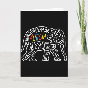 Cartão Camisa de Elefante de Conscientização do Autismo P