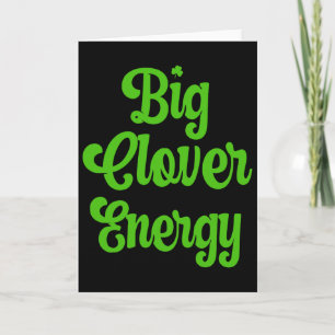 Cartão Camisa de Energia de Trevo Grande para Mulheres Di