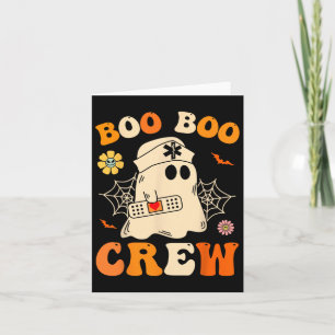 Cartão Camisa de Enfermeira Boo Boo Crew Piada de Fantasm
