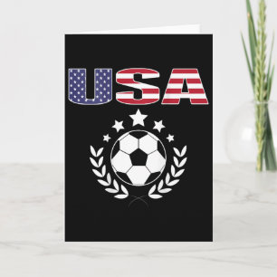 Cartão Camisa de Fã de Futebol Orgulhosamente Americano -