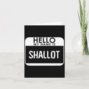 Cartão Camisa de Fantasia de Shallot Divertida Roupa de H