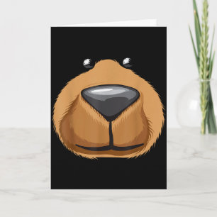 Cartão Camisa de Fantasia de Urso Fofo Cara Cômica de Hal