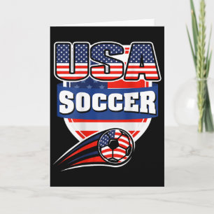Cartão Camisa de Fãs de Futebol Orgulhosamente Americanos
