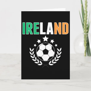 Cartão Camisa de Fãs de Futebol Orgulhosos da Irlanda - A