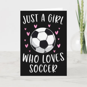 Cartão Camisa de Futebol Fofa Para Meninas Só Uma Menina