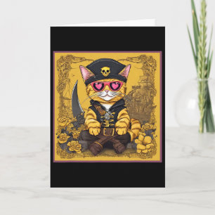 Cartão Camisa de Gato do Dia dos Namorados com Abas 