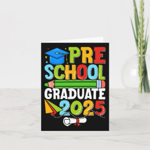 Cartão Camisa De Graduação Pré-Escolar 2025 Meninos Pré-k