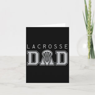Cartão Camisa de Lacrosse para Pai Lax Stick Head Dia dos