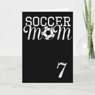 Cartão Camisa de Mãe de Futebol Número 7 Jogador Favorito