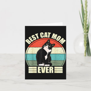 Cartão Camisa de mãe de gato engraçada dia das mães ca