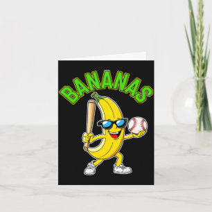 Cartão Camisa de manga longa de banana engraçada