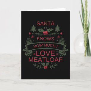 Cartão Camisa De Meatloaf De Natal De 2025 Para Forragens