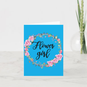 Cartão Camisa de Menina de Flores Meninas Casamento Corre