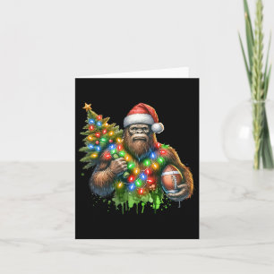 Cartão Camisa De Natal Bigfoot De Futebol Xmas Sasquatch