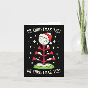 Cartão Camisa De Natal De Golfe Engraçado Oh Teto De Nata