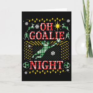 Cartão Camisa de Natal Feia de Goleiro de Futebol Engraça