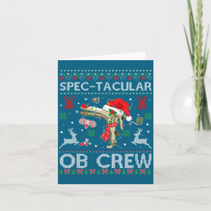 Cartão Camisa de Natal Feia Espéculo da Equipe de Ob Espe