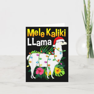 Cartão Camisa de Natal Mele Kalikimaka Havaiano Llama X-m