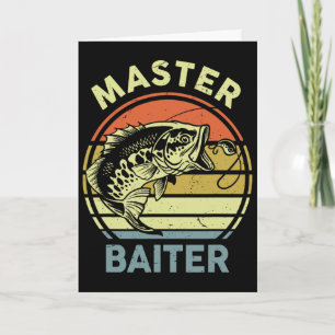 Cartão Camisa de pesca Pai Avô Mestre-pescador Engraçado
