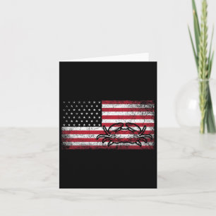 Cartão Camisa de Pescador Bandeira Americana 4 de Julho C