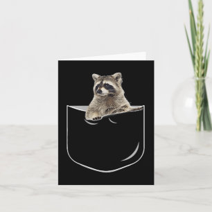Cartão Camisa De Pocket Raccoon, Curião Engraçado No Pres