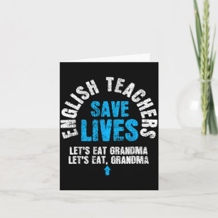 Cartão Camisa de Professor de Inglês Salva Vidas Dia do P