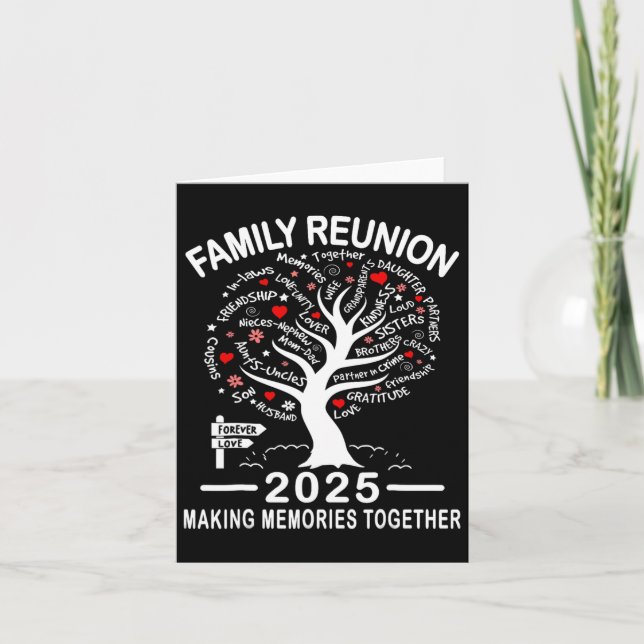 Cartão Camisa de Reunião de Família 2025 Reunião de Famíl (Frente)