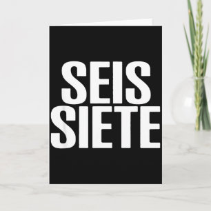 Cartão Camisa de seis sete espanhóis