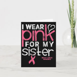 Cartão Camisa de Sensibilização do Cancer Veste Irmã Rosa