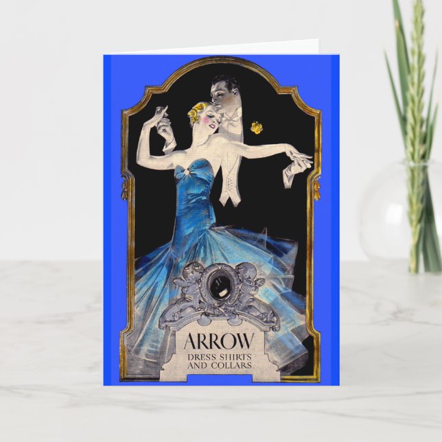 Cartão Camisa de seta do 1920 Leyendecker n.o 1 (Frente)