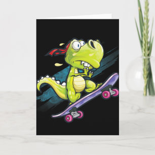 Cartão Camisa de skate Dino Meninos Skate Kids Homens 