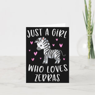Cartão Camisa de zebra fofa para meninas, apenas uma meni
