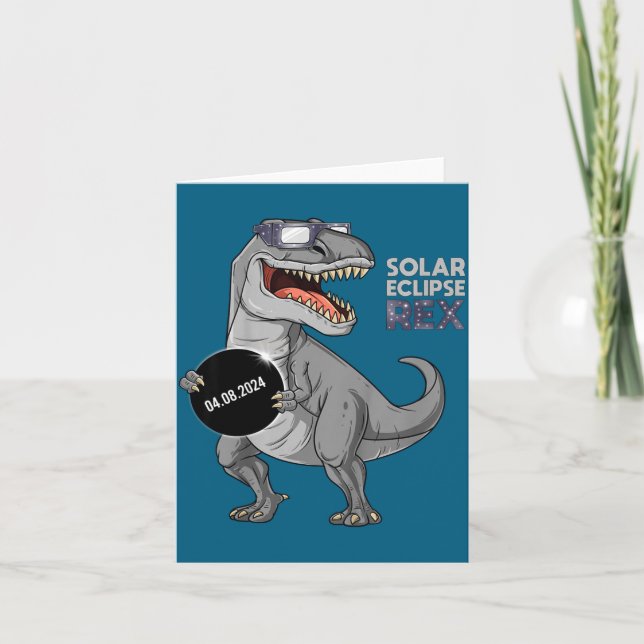 Cartão Camisa Divertida Eclipse Solar Rex 04 08 (Frente)
