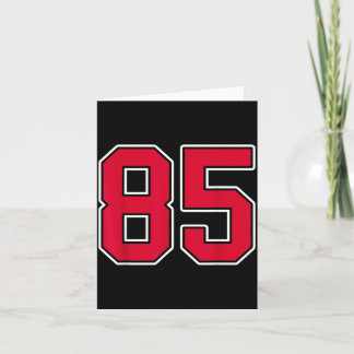 Cartão Camisa do Jogador Número 85 Vermelha Branca Unifor