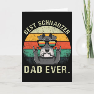 Cartão Camisa do Melhor Pai Schnauzer Vintage Cachorro Di